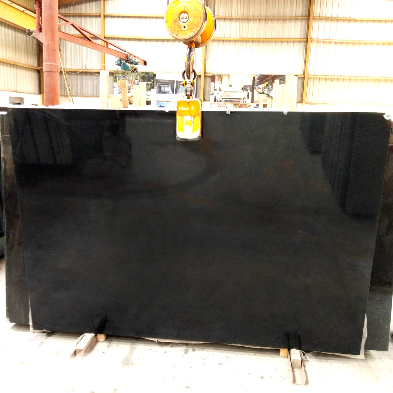 Impala black granite gangsaw slab