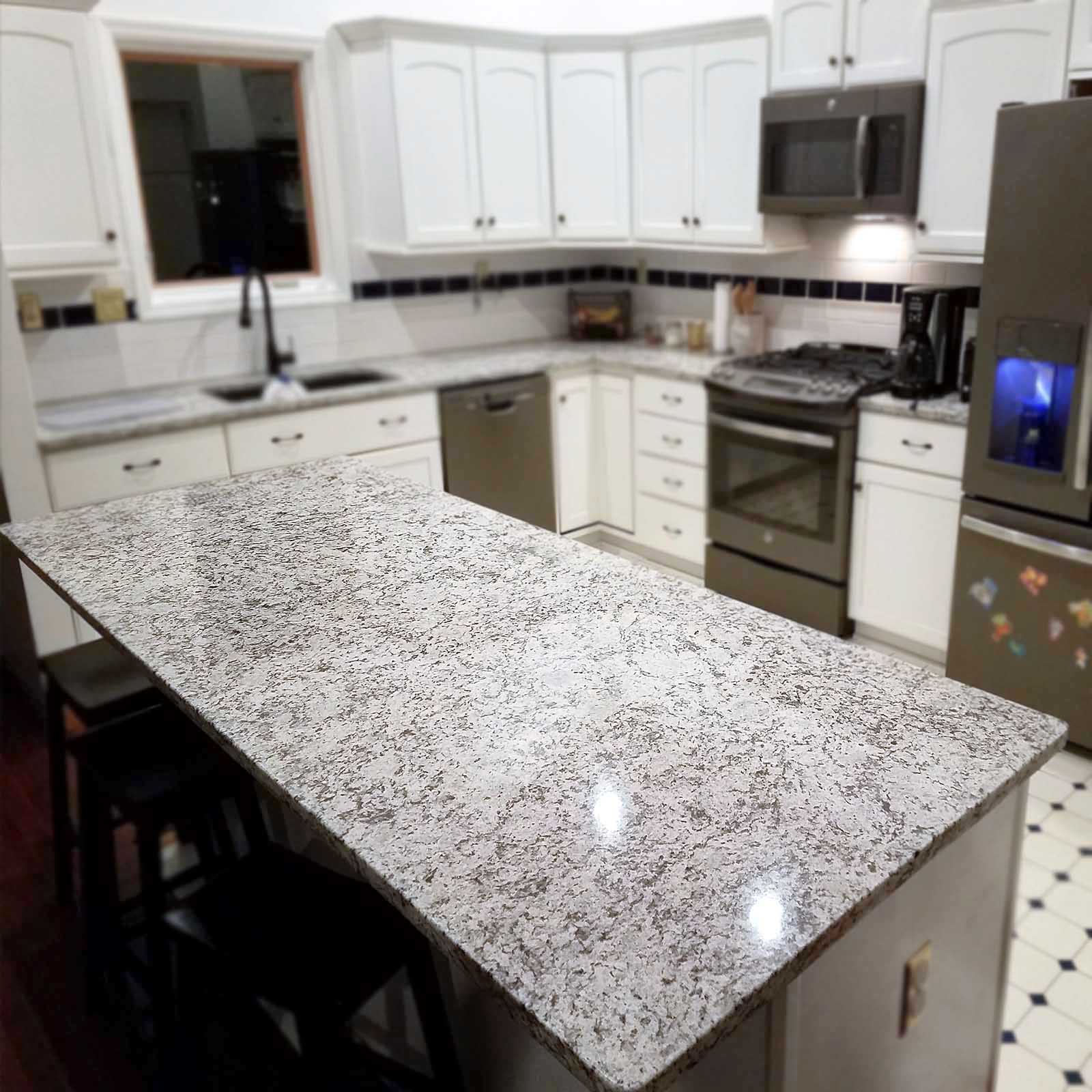 Colonial white granite countertop