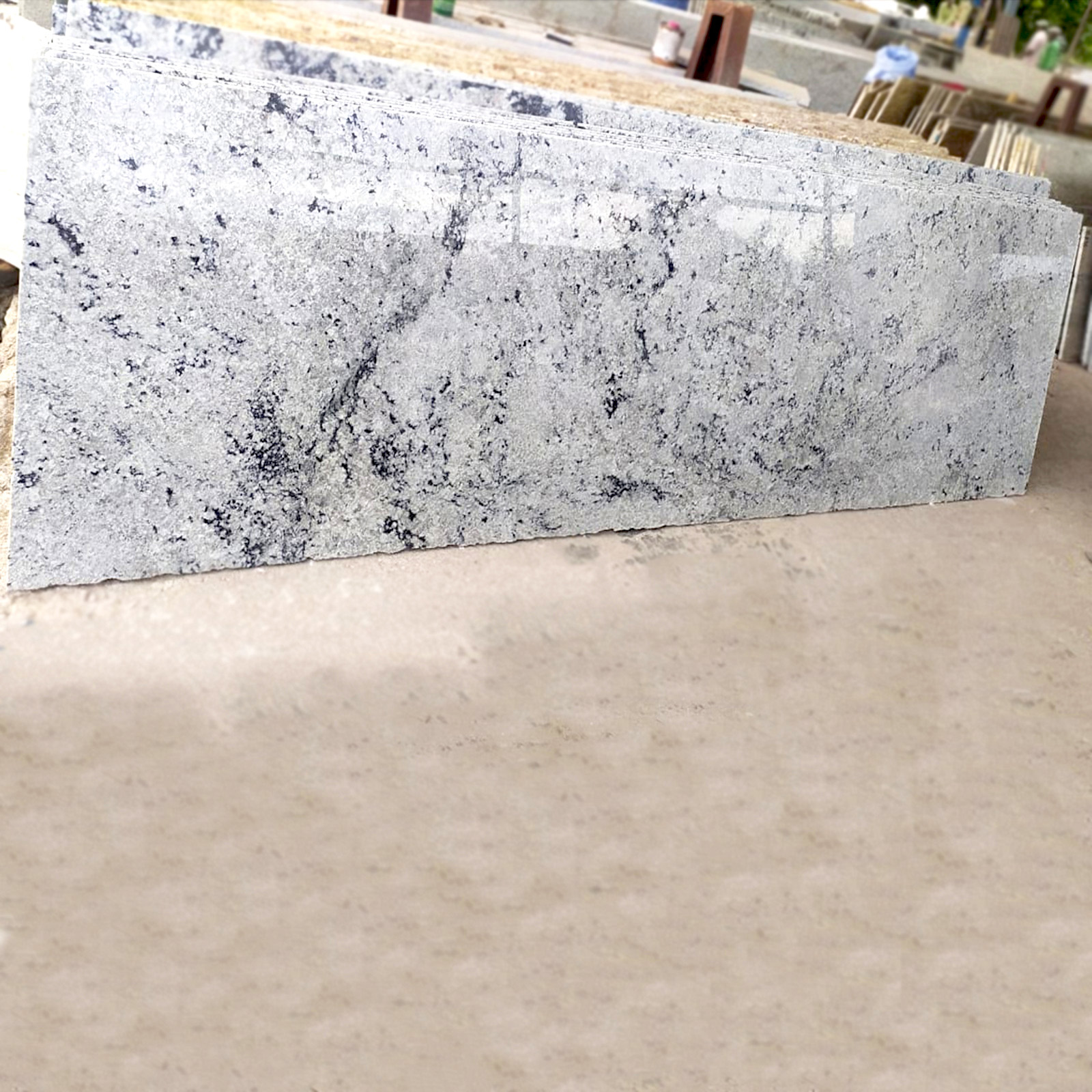 Colonial white granite cutter slabs