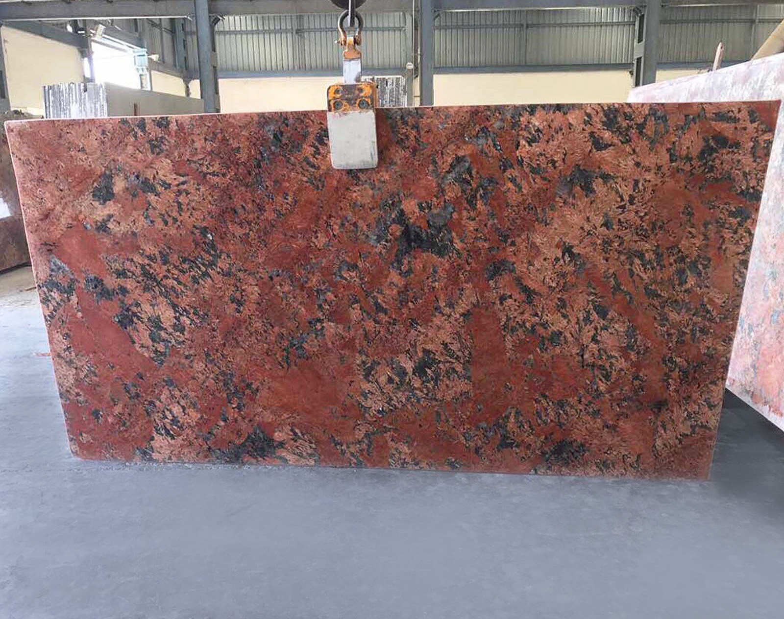 Alaska red granite gangsaw slab