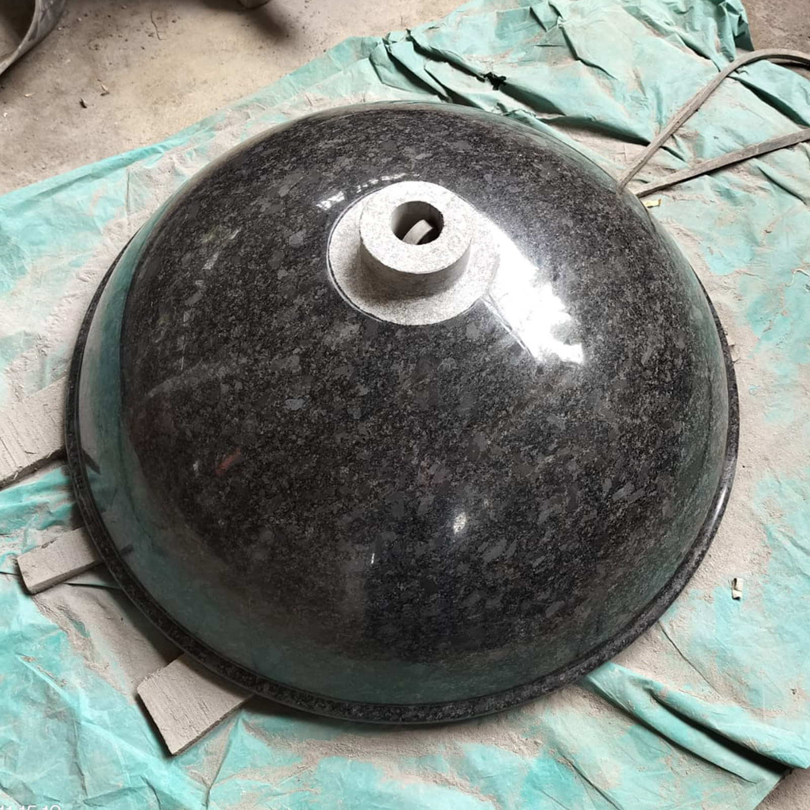 Fish pond bottom side