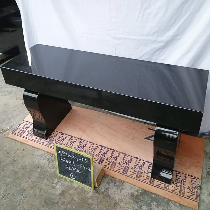 Absolute black granite bench