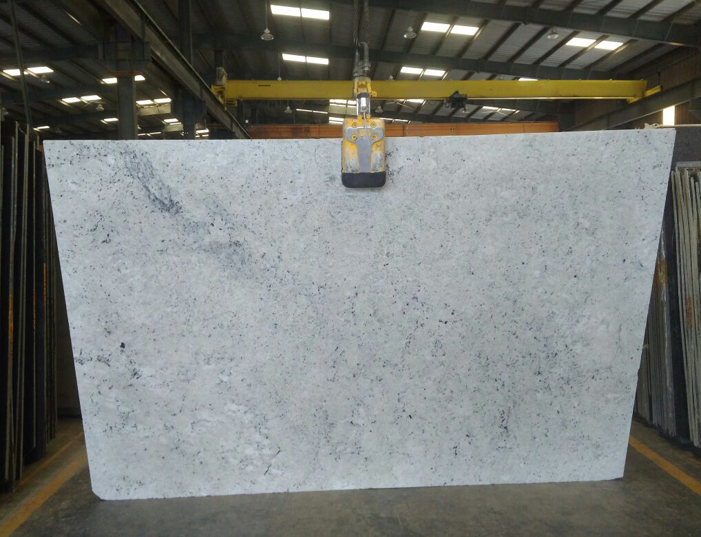 Colonial white granite gangsaw