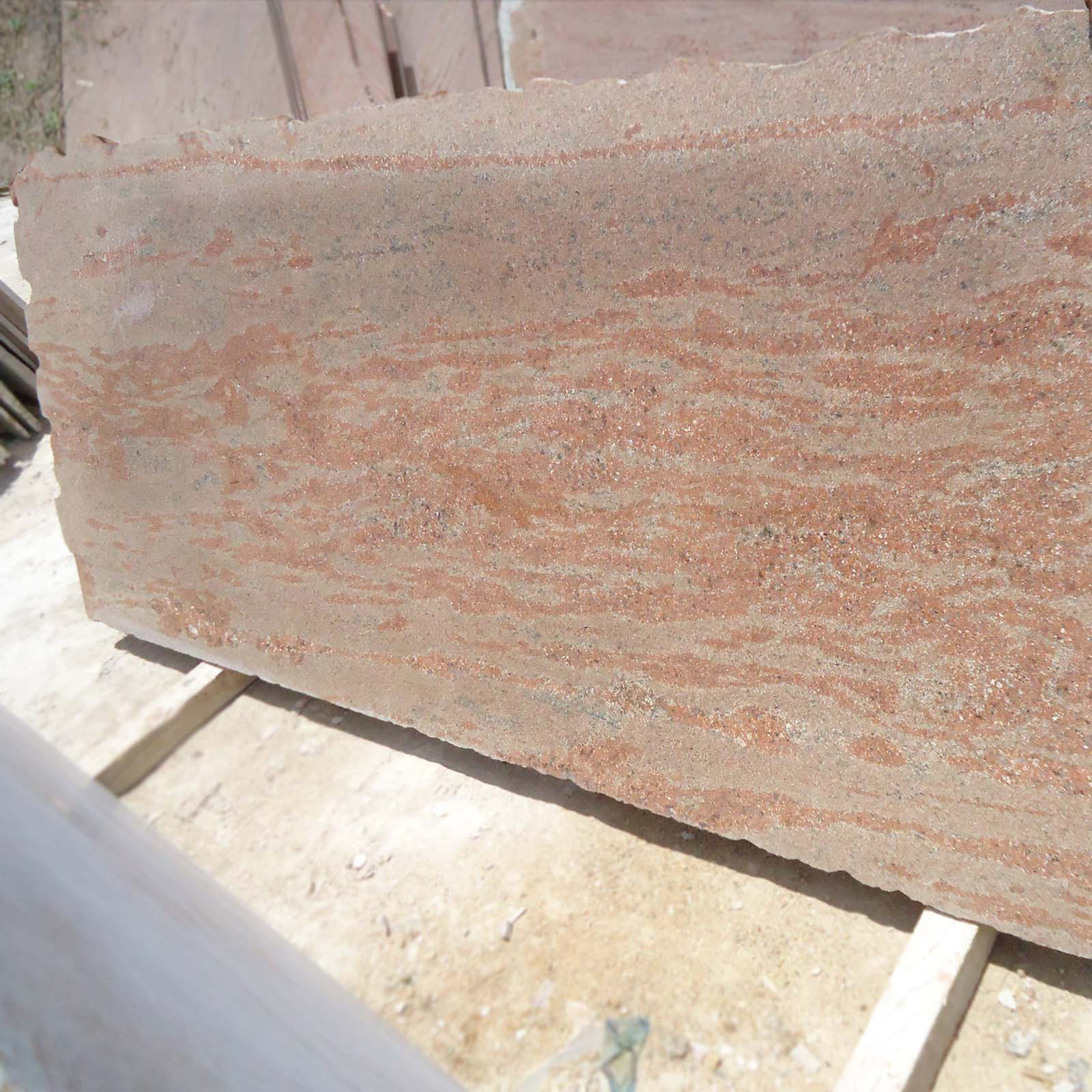 Strawberry pink granite cutterslab